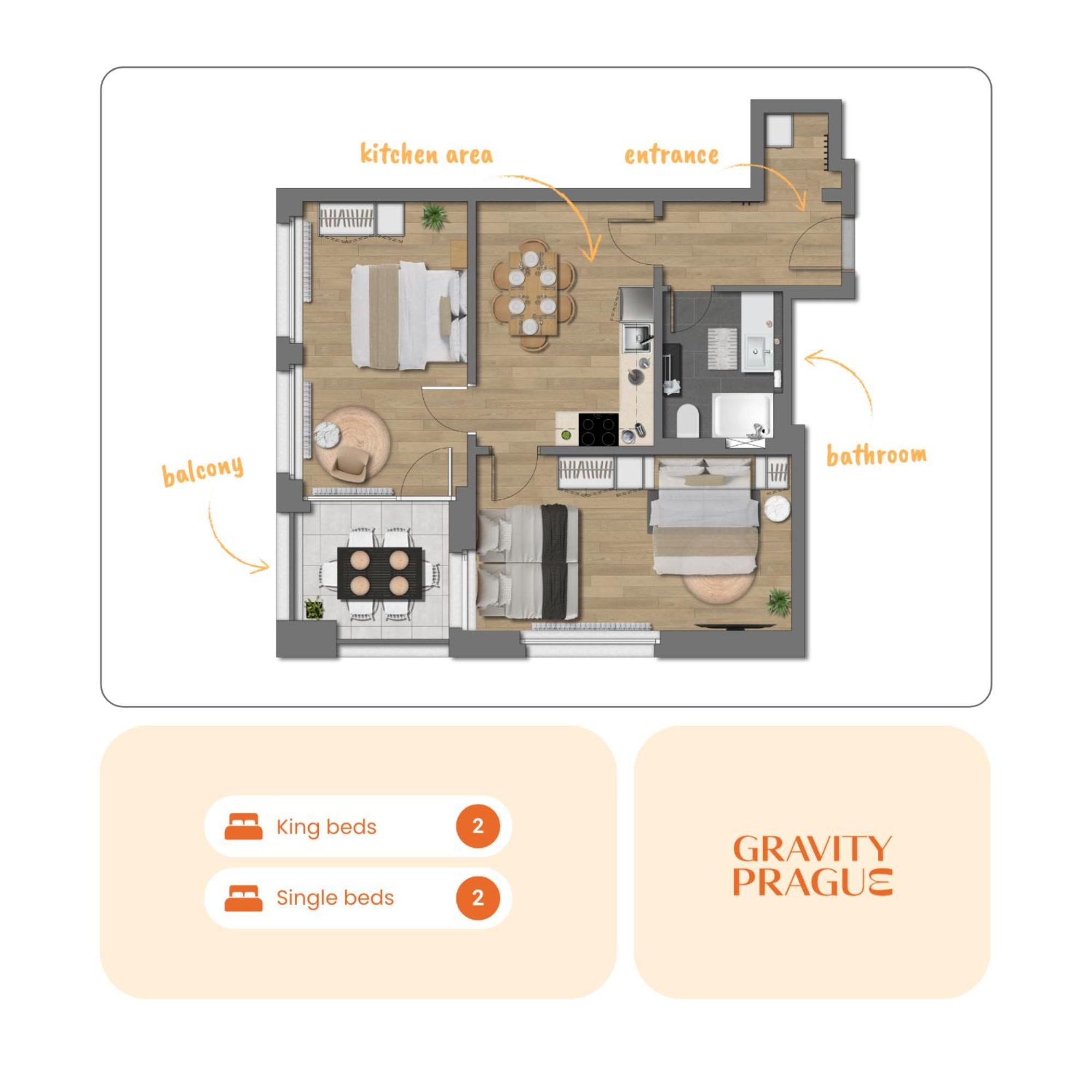 Lejlighed Bright 2br - 5th Floor, Balcony, Free Parking By Gravity *